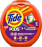 Tide Pods 3 in 1, Laundry Detergent Pacs, Spring Meadow Scent, 81 Count | Amazon (US)