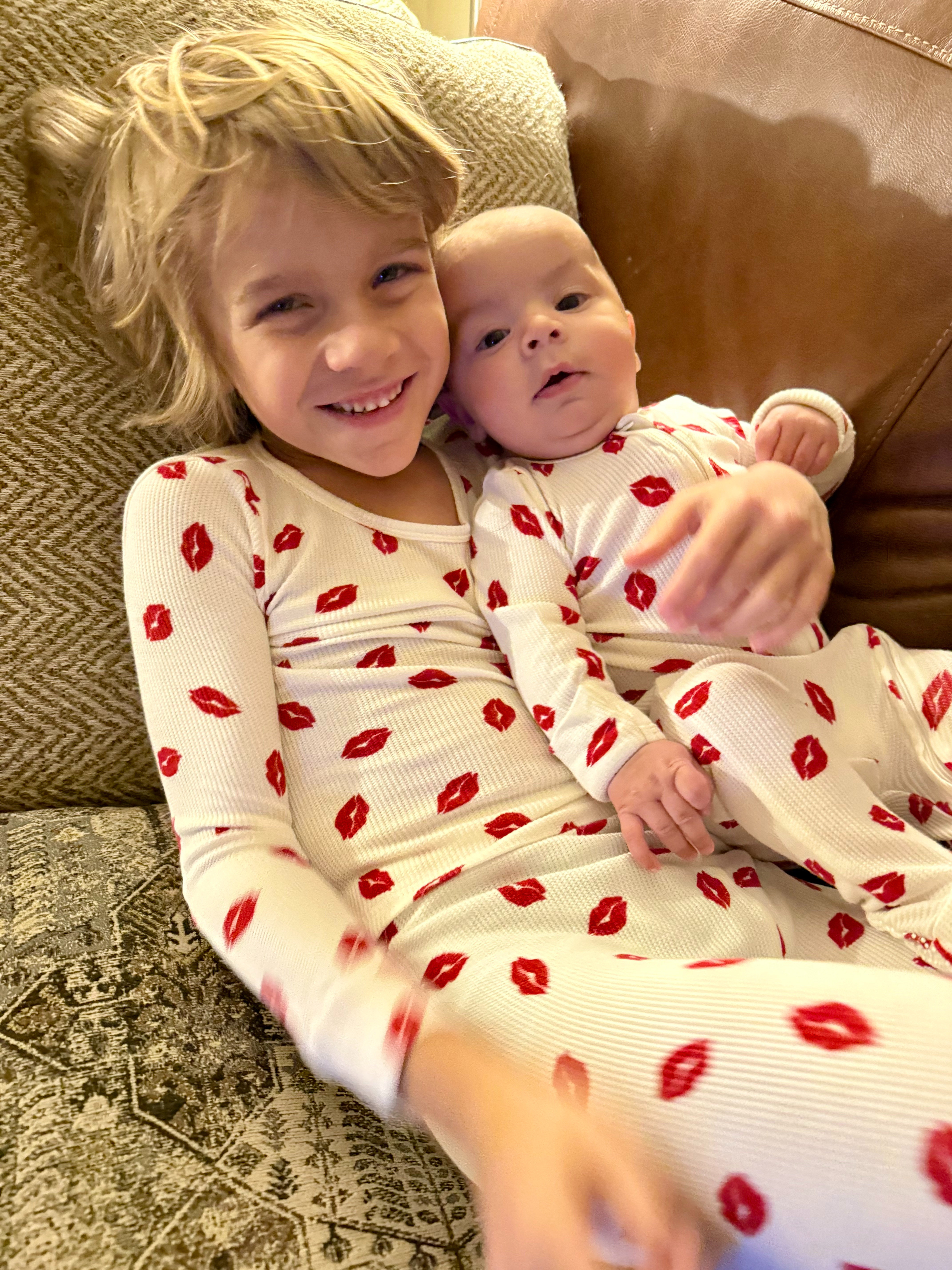 Two out of three boys today because the middle guy was at soccer ⚽️
But trust me… all three of them have been living in these Little Kisses bamboo PJs from Caden Lane lately and they’re just as cute on the big kids as they are on the babies.

Caden Lane is probably best known for their personalized pieces, newborn swaddles, and matching mommy & me sets — but don’t sleep on their kids PJs. Soft, stretchy, and actually comfy (no complaints here).

Last call for Valentine’s Day delivery 💋
Order by Feb 1 + use code FRIENDS for 20% off site-wide.

@cadenlane
#ad #cadenlane #bamboopjs #valentines 

 #LTKValentine #LTKBaby #LTKKids