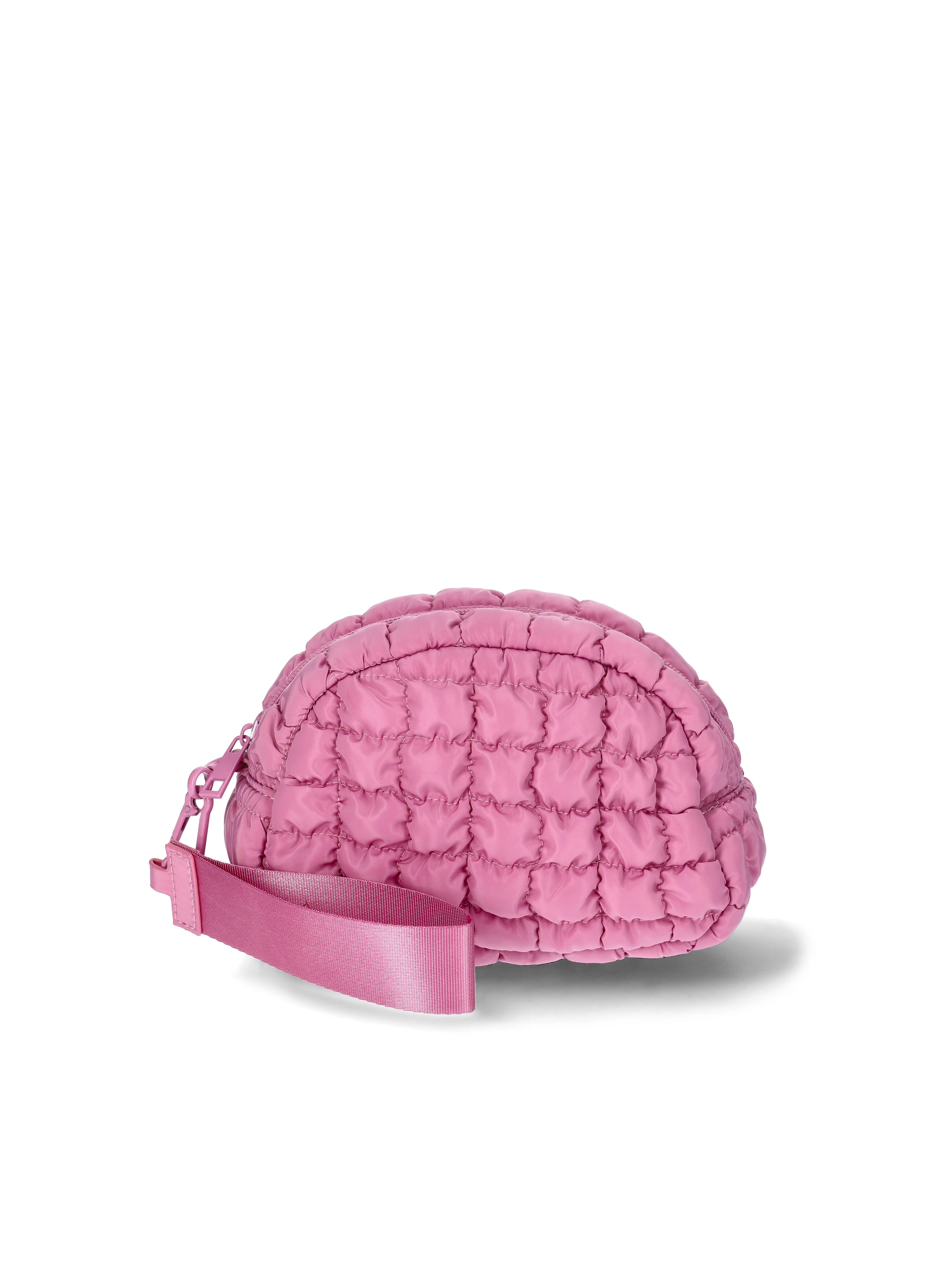 No Boundaries Women's Quilted Pouch Bag Charm, Rosy Lilac | Walmart (US)