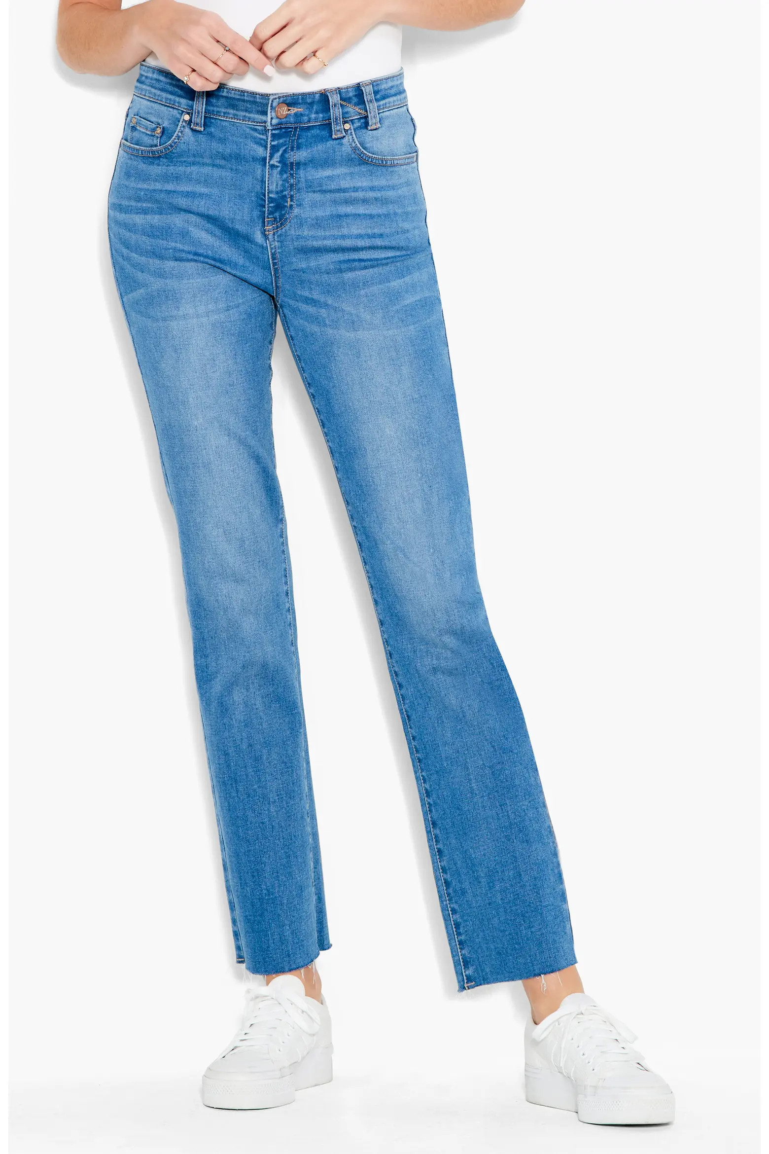 High Waist Raw Hem Ankle Straight Leg Jeans (Women) | Nordstrom | Nordstrom