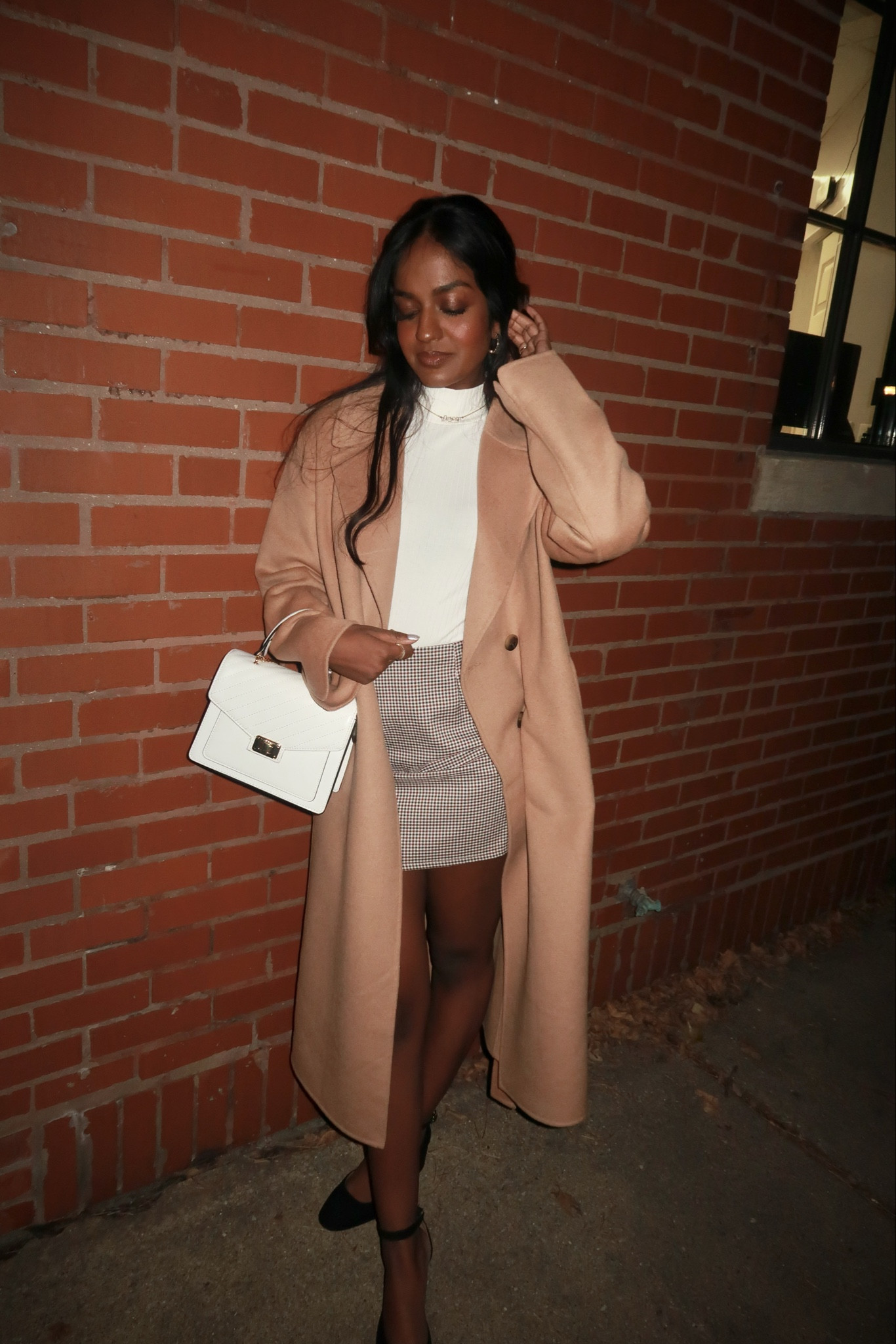 An elegant skirt and coat outfit that’s perfect for fall/winter! You can also pair this with tights to be extra warm.

#LTKbeauty #LTKshoecrush #LTKfindsunder50