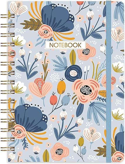 Ruled Notebook/Journal - Lined Journal with Premium Thick Paper, 8.45" X 6.38", College Ruled Spi... | Amazon (US)