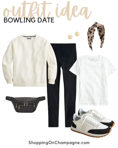 Date Night Outfit! Want to know what to wear bowling and still look cute? Start with leggings and a tee, add a sweatshirt, sneakers, and a belly bag. Don’t forget finishing touches like an animal print headband and gold earrings ✨


#LTKstyletip #LTKSeasonal #LTKFind