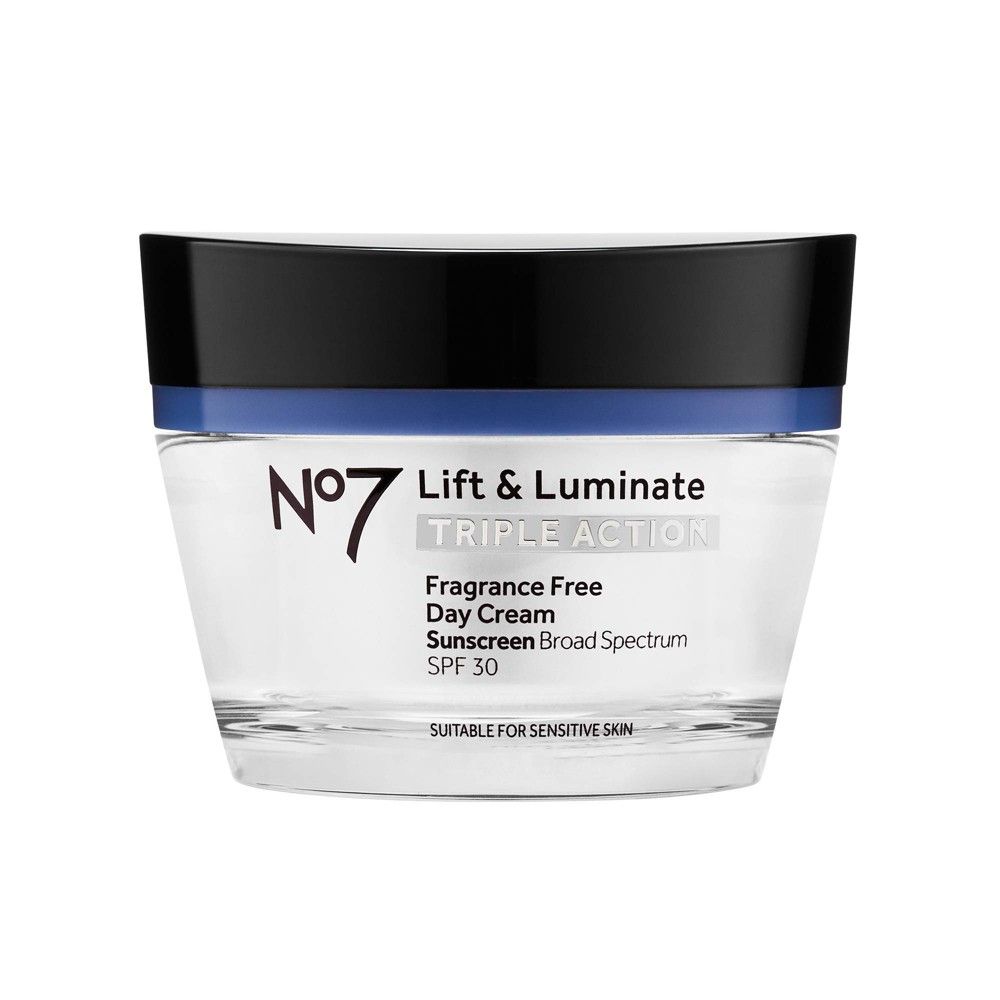 No7 Lift & Luminate Triple Action Fragrance Free Day Cream with SPF 30 - 1.69 fl oz | Target