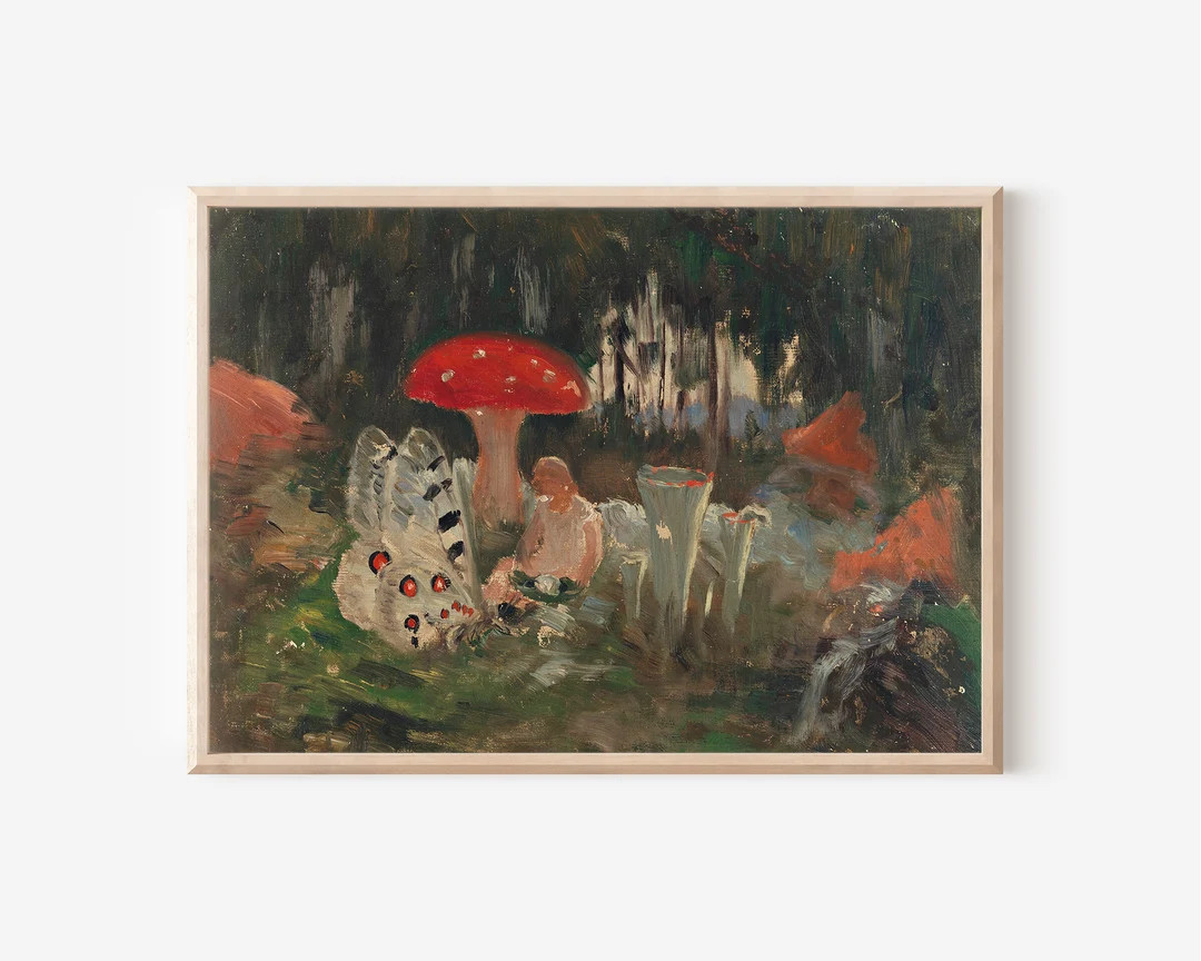 Enchanting Vintage Fairytale Oil Painting | Whimsical Printable Nursery Wall Art | Downloadable F... | Etsy (US)