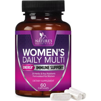 Multivitamin for Women - Highest Potency Complete Daily Multimineral Supplement - 60 Capsules By Nature's Nutrition | Target