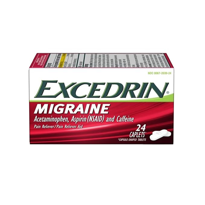 Product Of Excedrin Migraine, Aspirin Pain Reliever Caplets, Count 1 - Headache/Pain Relief/ Grab... | Amazon (US)