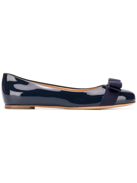 Salvatore Ferragamo Vara Bow Ballerina Shoes - Farfetch | Farfetch (CA)
