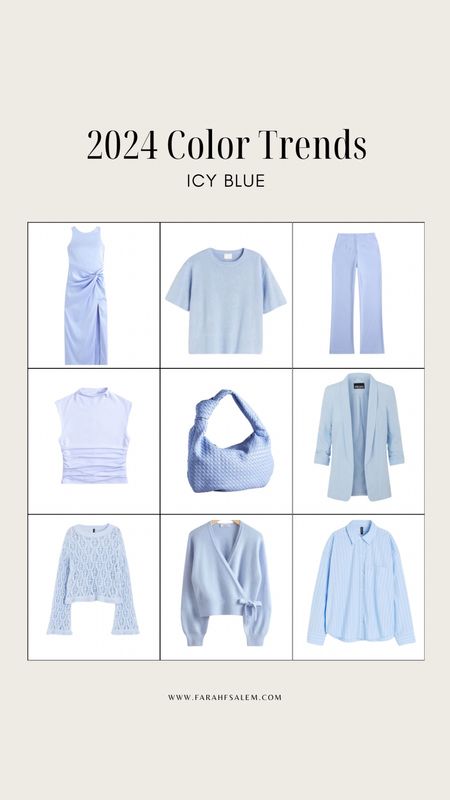 Icy blue💙 spring summer 2024 color trends #skyblue