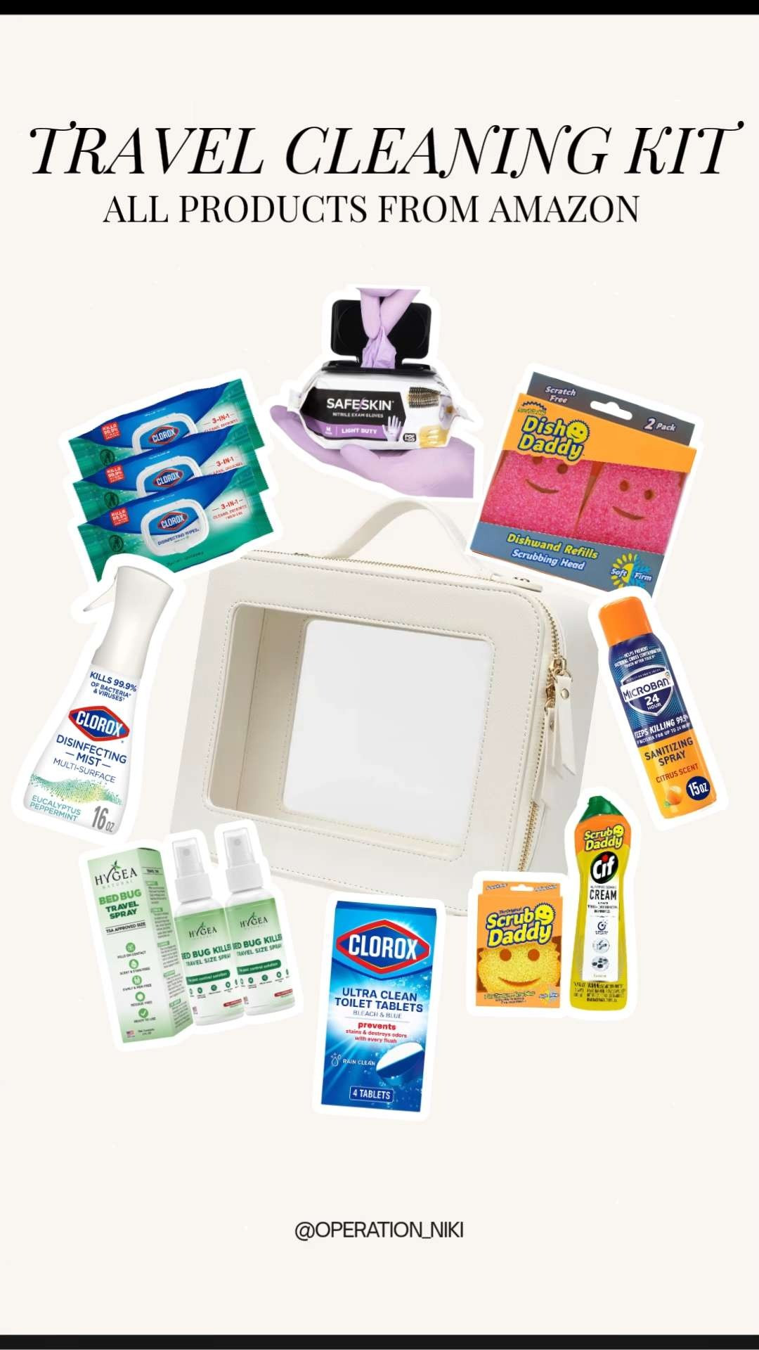 I am packing my ultimate Travel Cleaning Kit From Amazon to make sure every stay is fresh and sanitized. ✈️🧼 There is nothing like the peace of mind that comes with a deep-cleaned space when you are away from home.

This kit is loaded with compact essentials that fit perfectly in my luggage without taking up too much room. Whether I am heading to an Airbnb or a hotel, having these tools on hand makes it so easy to stay organized and keep my environment spotless during my spring travels. ☁️✨

Follow for more @OPERATION_NIKI on IG, TikTok, & Facebook

#TravelCleaningKit #AmazonTravel #CleanTravel #TravelEssentials #SpringTravel #TravelHacks #OrganizedTravel #OperationNiki #AmazonFinds #TravelTips #HomeOrganization #TravelMustHaves #CleanOnTheGo 

 

#LTKHome #LTKTravel