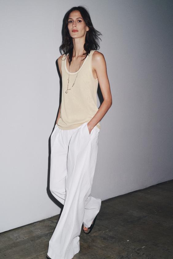 DOUBLE LAYER KNIT TOP | Zara UK