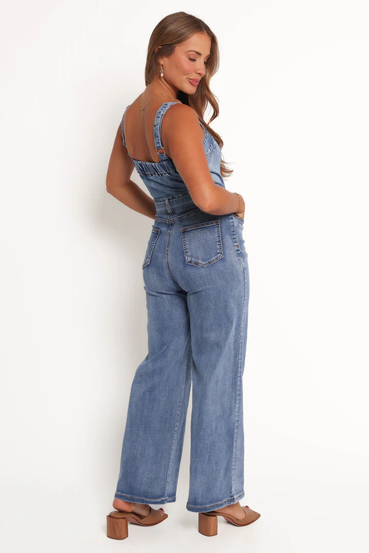 Edan Denim Jumpsuit - Denim | Petal & Pup (US)