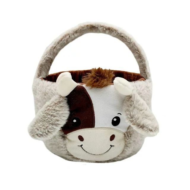 Multitrust Cute Cow Easter Basket Plush with Floppy Ears for Kids, Plush Cow Easter Basket, Boys ... | Walmart (US)