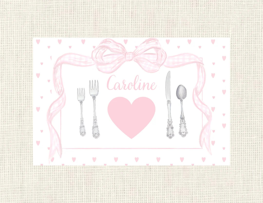 Personalized Valentine's Day Placemat / Valentine Easter - Etsy | Etsy (US)