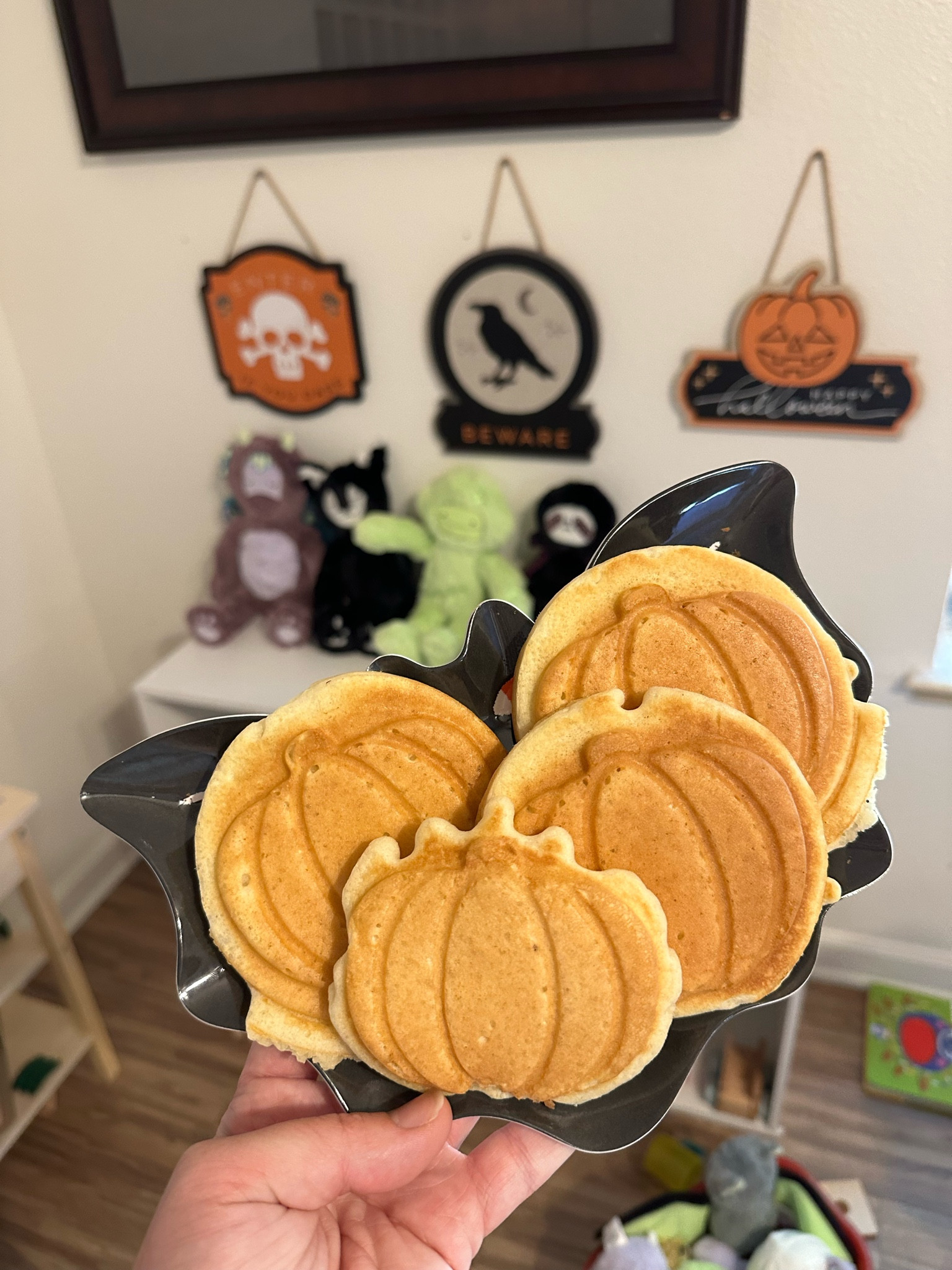 Halloween waffles for breakfast 

#LTKfamily #LTKHalloween #LTKhome