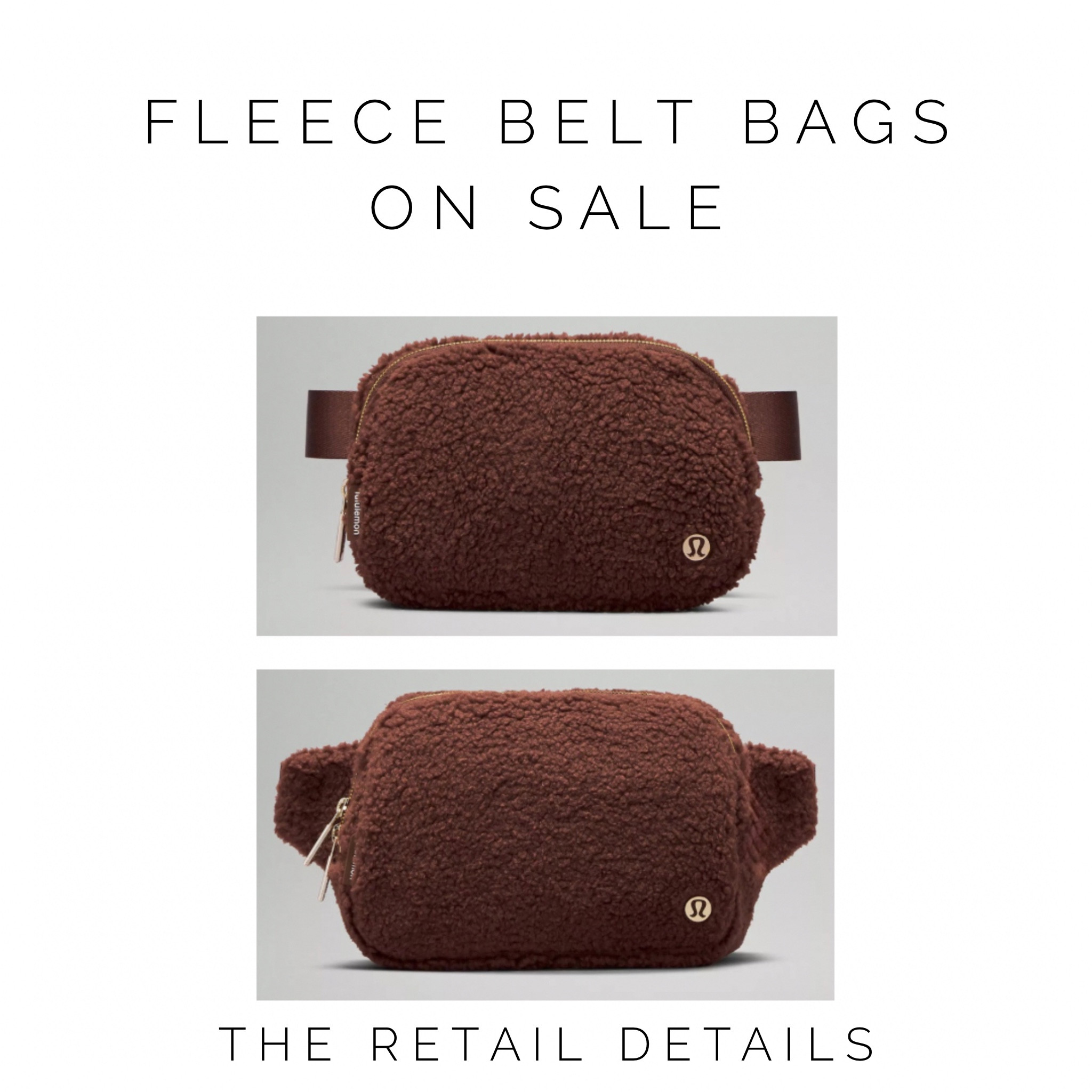 Fleece belt bag on sale in the regular size and the large size  

#LTKfindsunder50 #LTKstyletip #LTKsalealert