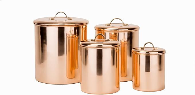 Old Dutch 4 Piece Copper Canister Set | Amazon (US)