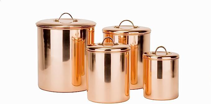 Old Dutch 4 Piece Copper Canister Set | Amazon (US)