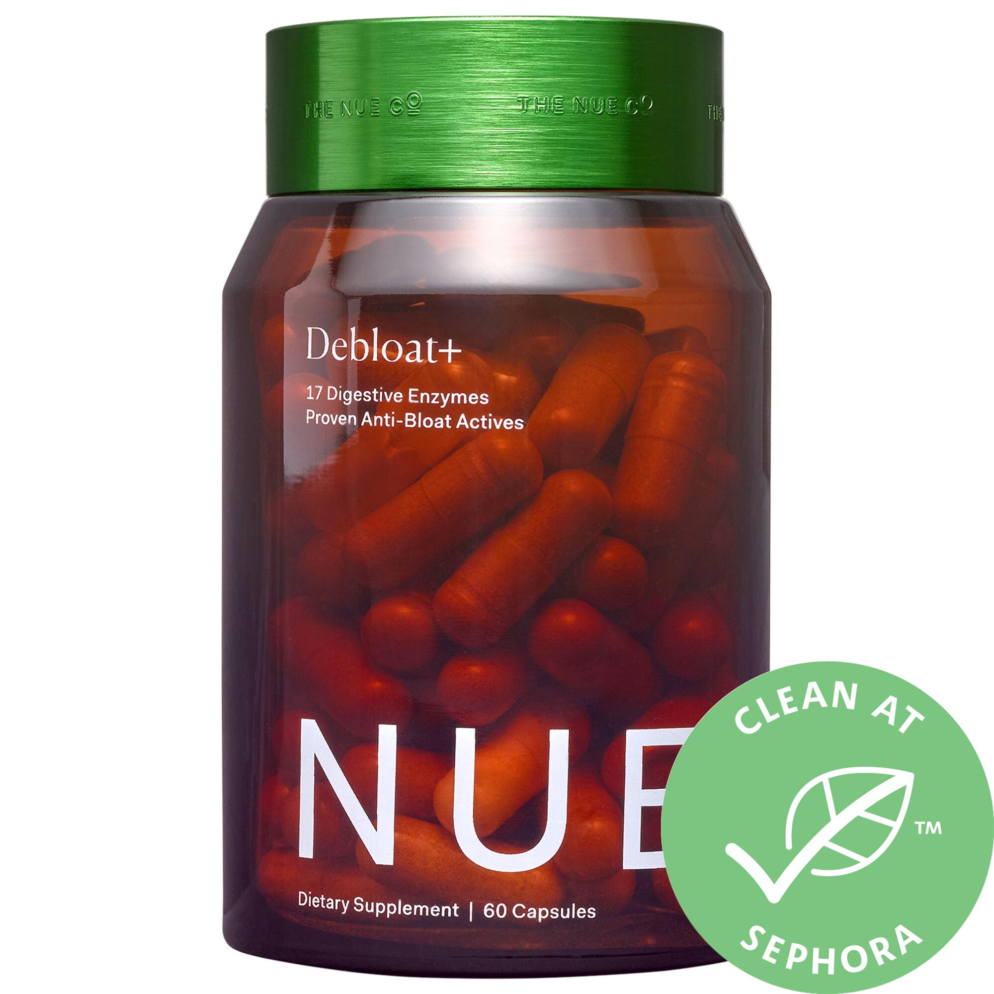 The Nue Co. Debloat+ Anti-Bloat Supplement with Digestive Enzymes 60 Capsules | Sephora (US)