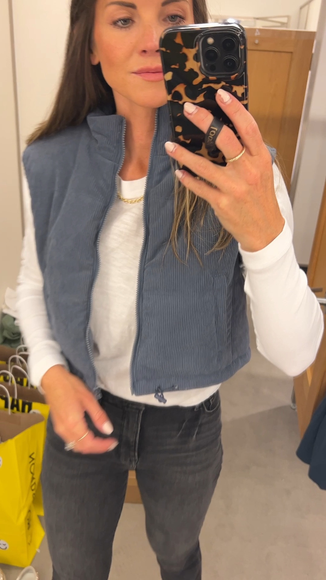 Okay this might be my favorite find from the sale - these cropped corduroy vests are UNDER $25. Runs TTS, I am wearing a size small. I cannot wait to style these this fall! 

#LTKunder50 #LTKstyletip #LTKxNSale