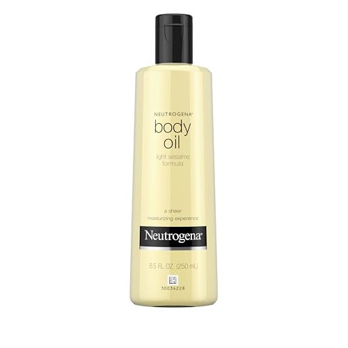 Neutrogena Body Oil Light Sesame Formula, Dry Skin Moisturizer & Hydrating Body Massage Oil, for Radiant & Healthy Looking Glow, Nourishing Bath Oil for Sheer Moisture, 8.5 fl. oz | Amazon (US)