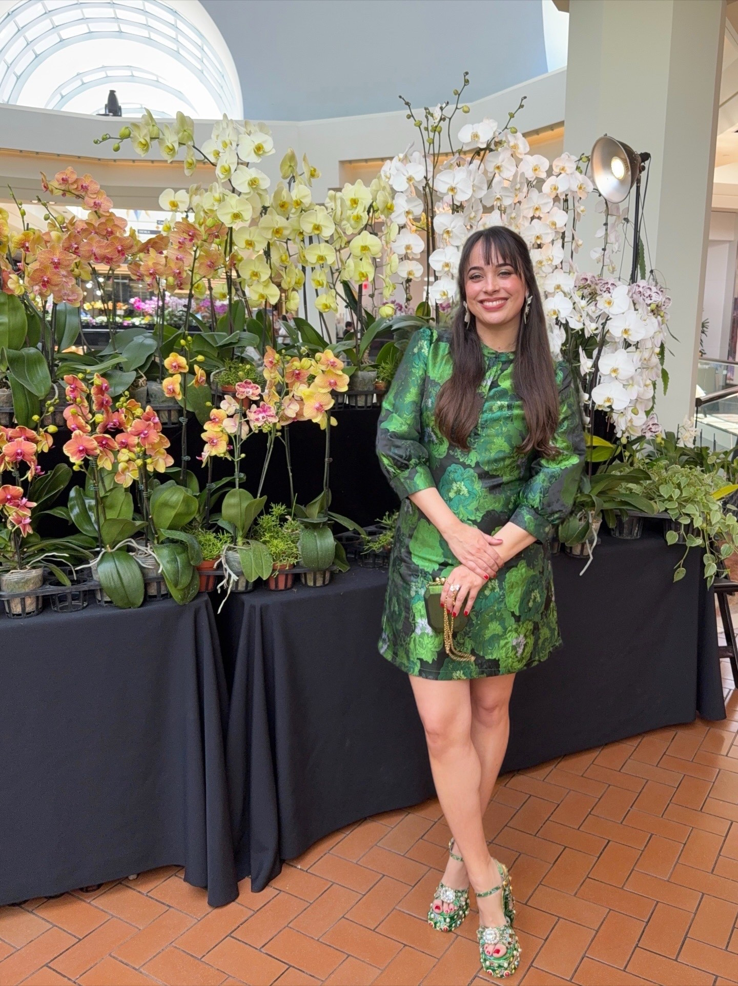 At the South Coast Plaza Spring Garden Show luncheon 🌱🌺🍽️

I attended South Coast Plaza’s Garden Show luncheon as part of the media preview, and it was such a special way to experience it.

Wore a green jacquard mini dress that felt perfectly on theme with the florals, paired with embellished heels (Amazon) and a mini bag from Anthropologie. 💚🍃🌱

Everything feels a bit more elevated with a great print and statement accessories. ✨

#springstyle #gardenparty #amazonfashion #occasionwear




#LTKootd