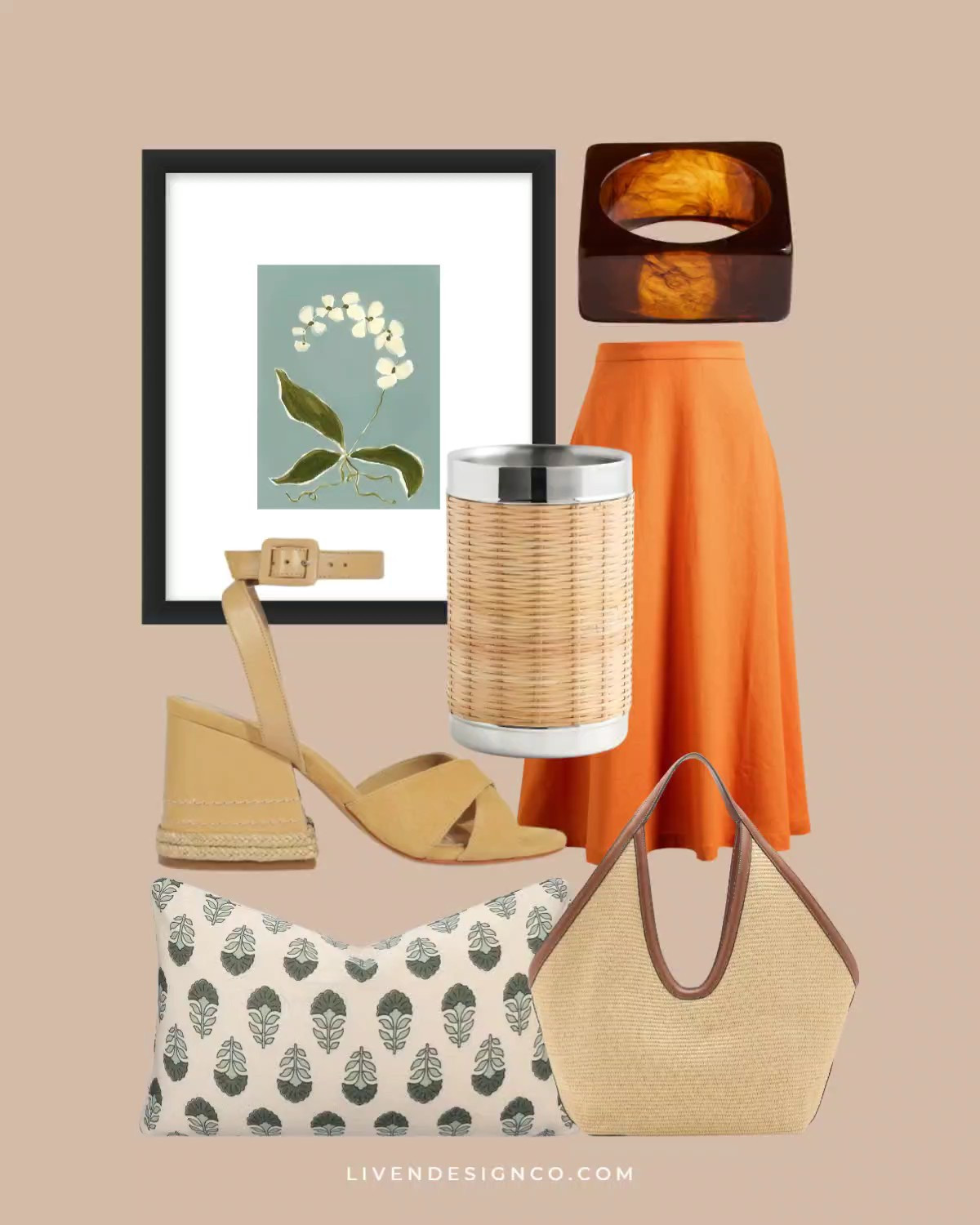 New discoveries. Style inspiration. Summer style. Orange skirt. Wedges. Platforms. Botanical art. Outdoor pillows. Amazon find. Bangle. Straw bag 

#LTKSeasonal #LTKHome #LTKSaleAlert