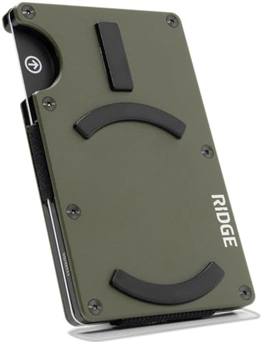 Ridge Wallet for MagSafe in matte olive with cash strap