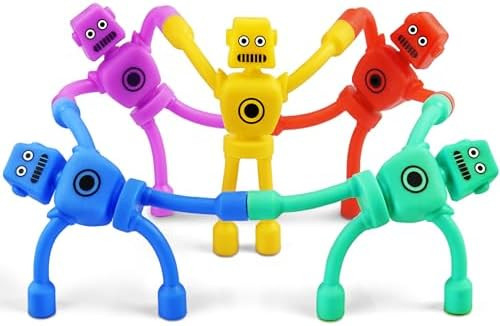 Christmas Stocking Stuffers Gift for Grandkids Toddlers Boys Magnetic Robot Men Travel Toys 5PC A... | Amazon (US)