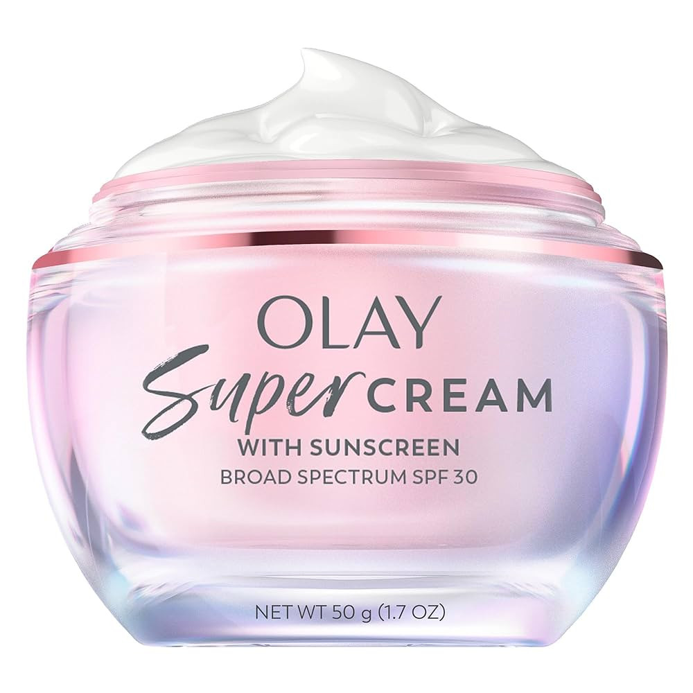 Olay Super Cream with Sunscreen SPF 30, Lightweight Face Moisturizer with Sun Protection, 5-in-1 ... | Amazon (US)
