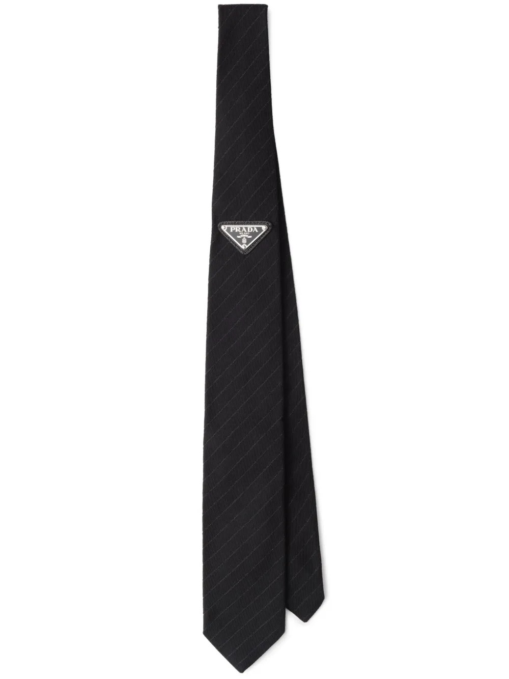 triangle-logo silk tie | Farfetch Global