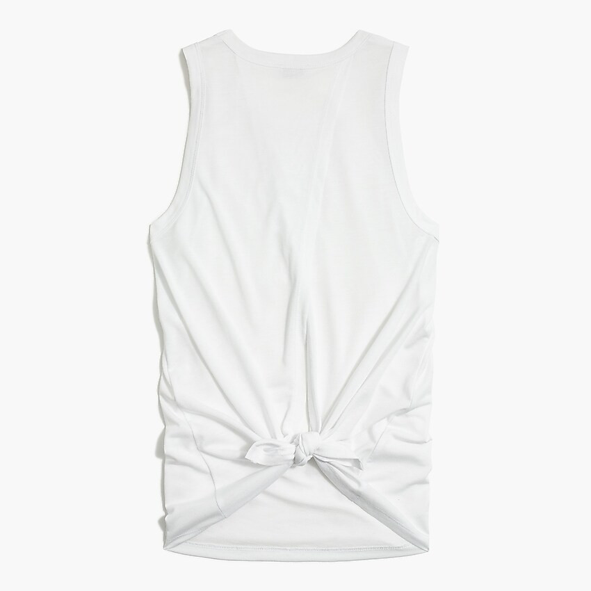 Tie-back tank in feathersoft yarn | J.Crew Factory