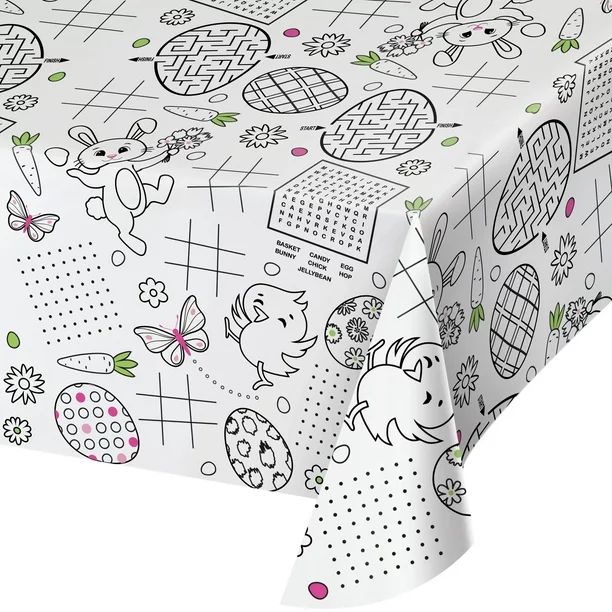 Way To Celebrate Easter Activity Table Cover, 54" x 84" - Walmart.com | Walmart (US)