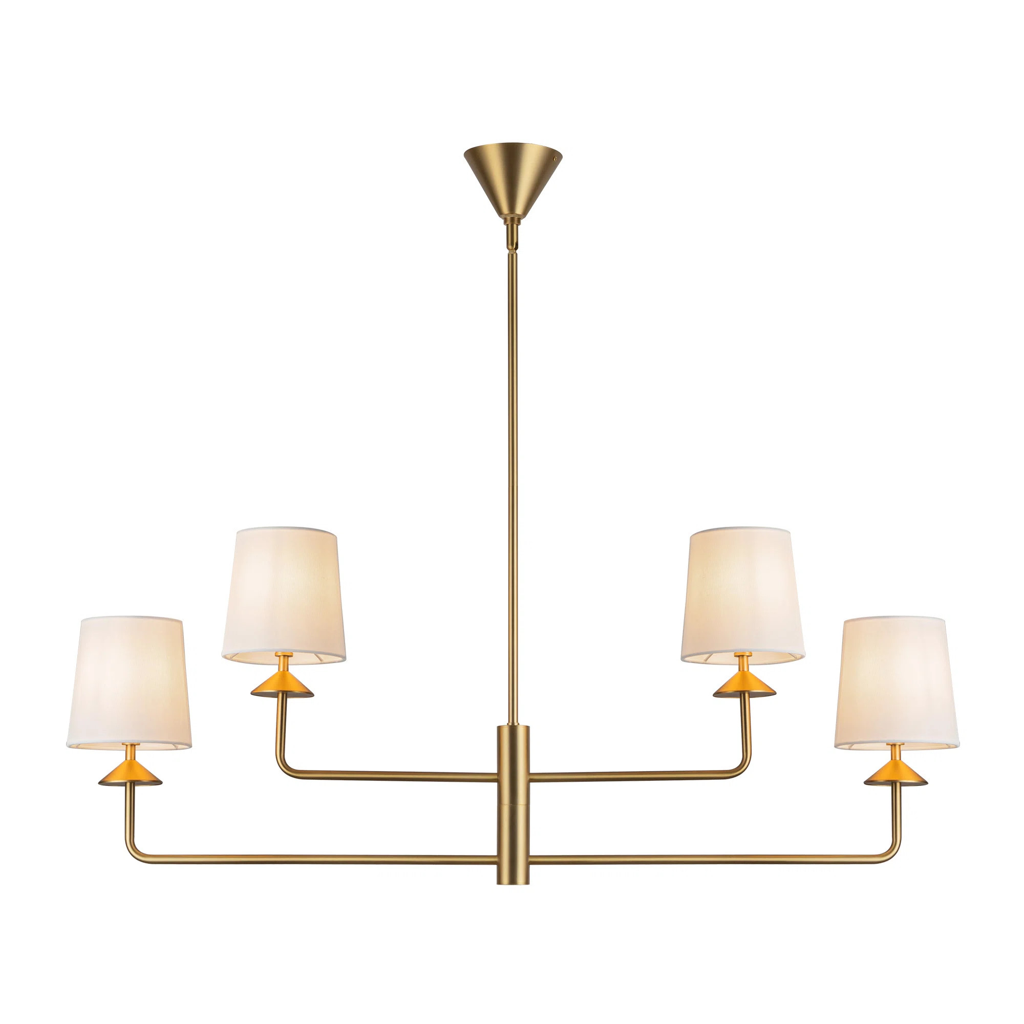 Bridgette 4 - Light Steel Sputnik Modern Linear Chandelier | Wayfair North America