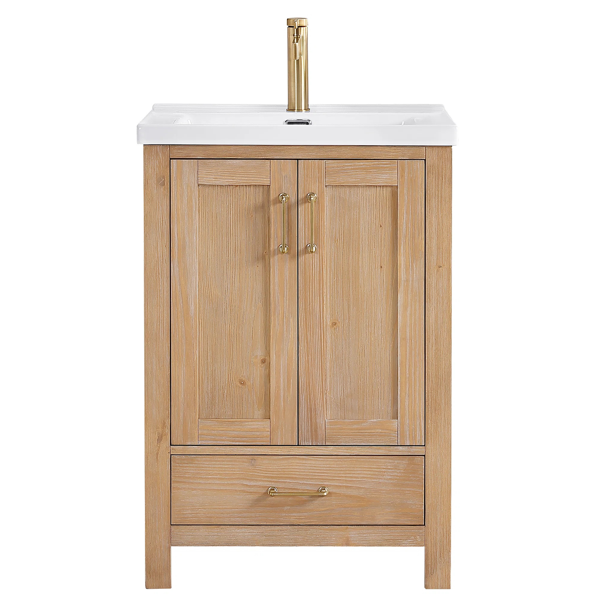 23.6'' Single Bathroom Vanity with Ceramic Top | Wayfair North America