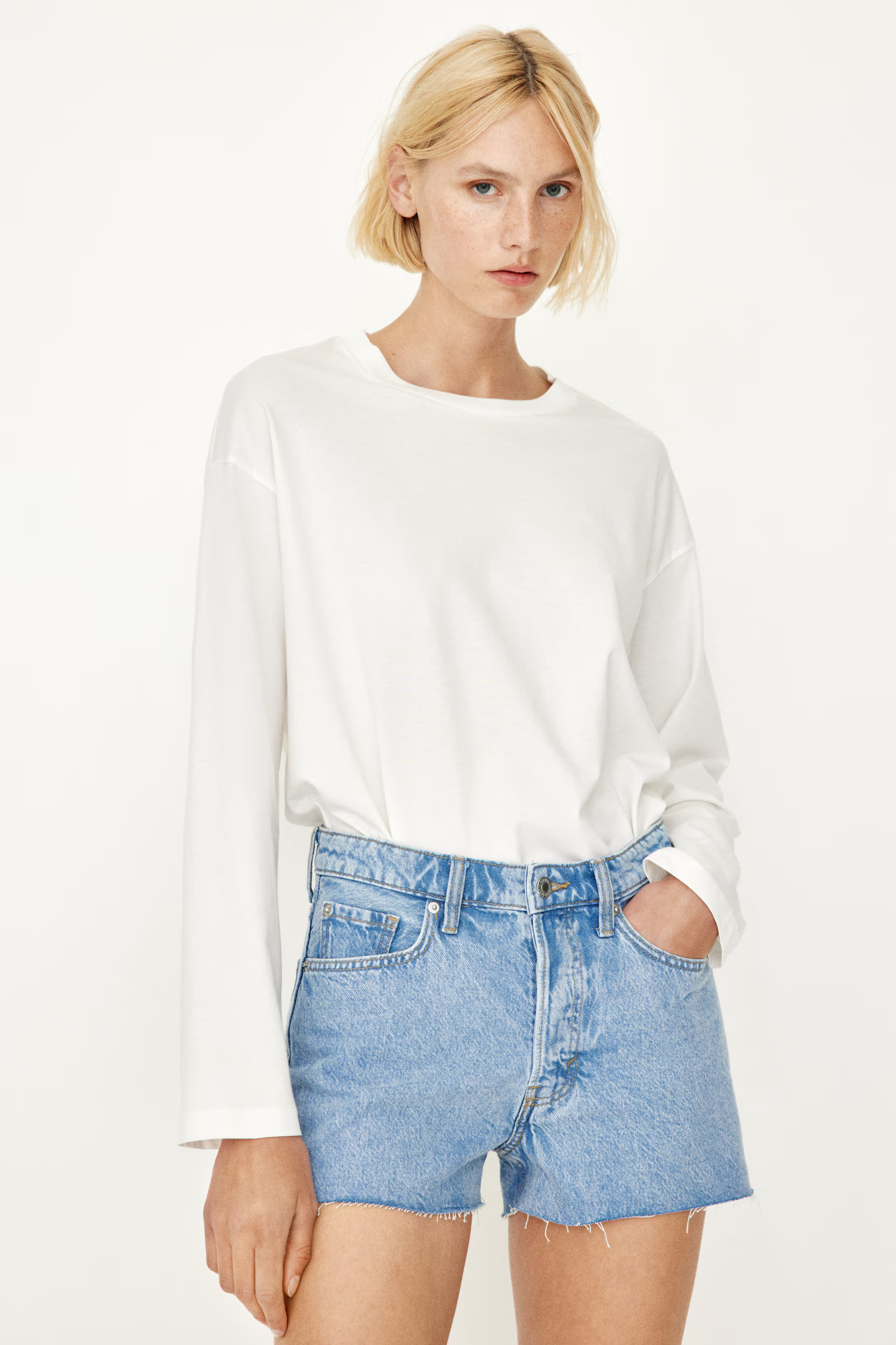 High-Waist Denim Shorts | H&M (US + CA)