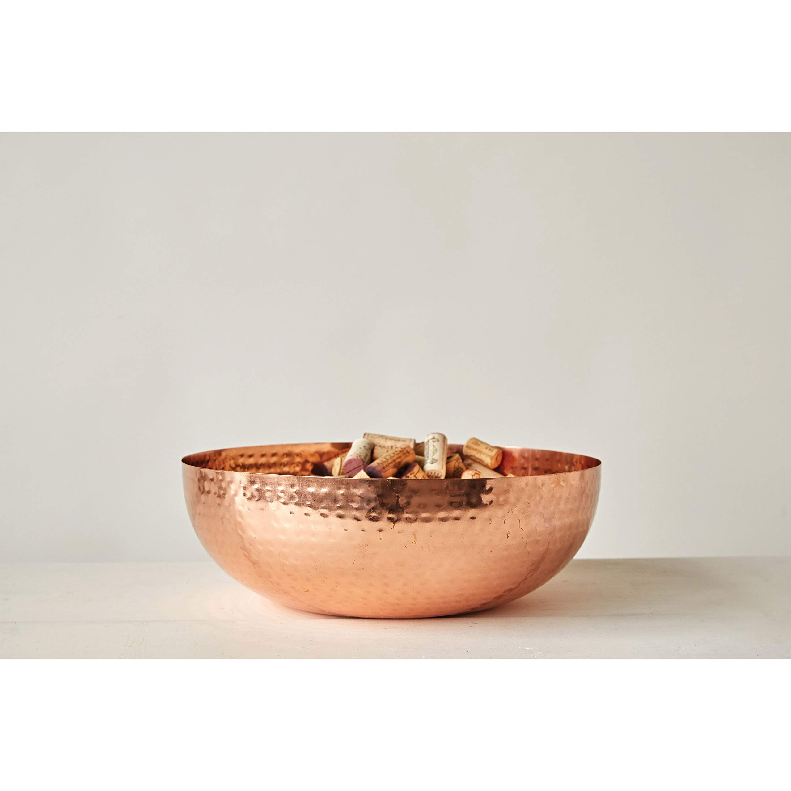 Creative Co-Op Round Hammered Metal Bowl, Copper Finish | Amazon (US)