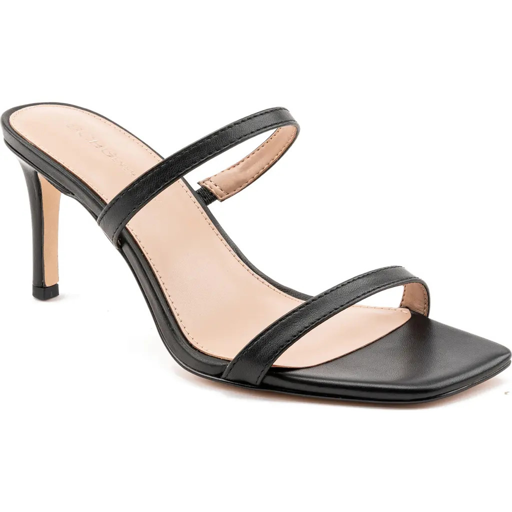 bcbg Salin Slide Sandal in Black Leather at Nordstrom, Size 8.5 | Nordstrom