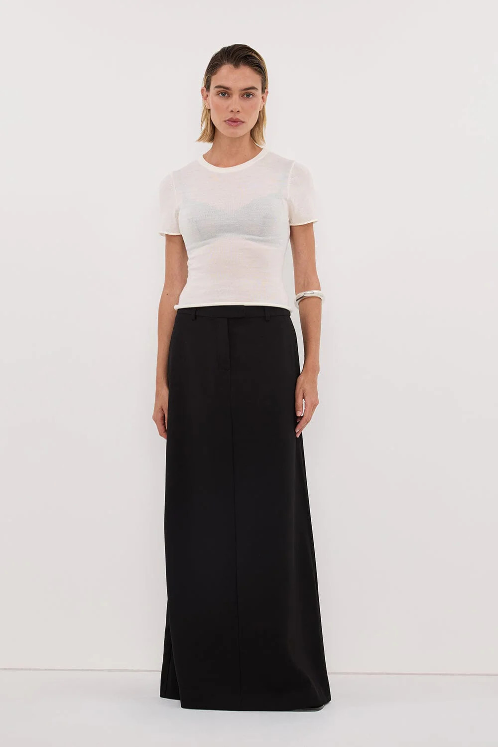 PARKER BLACK TAILORED MAXI SKIRT | DISSH