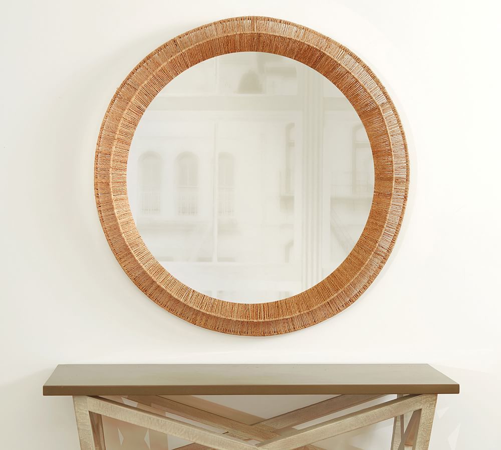 Wren Jute Round Mirror | Pottery Barn (US)