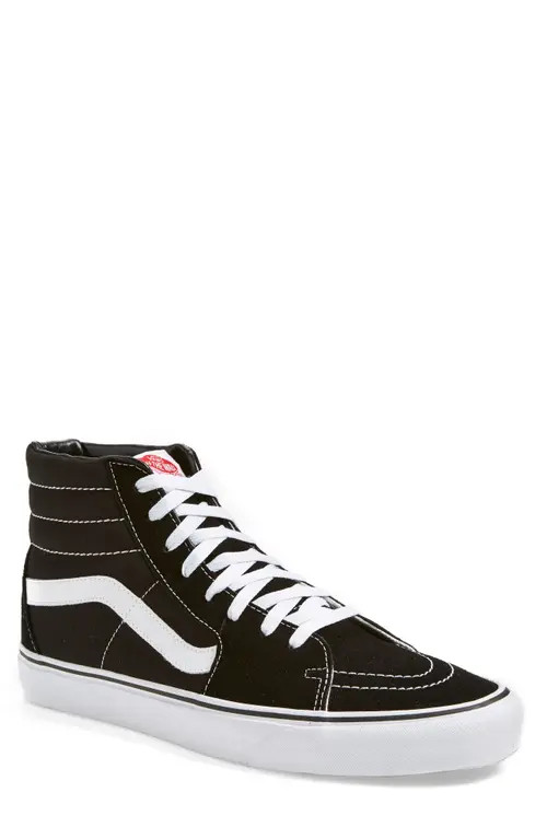 Vans Sk8-Hi Sneaker in Black/black/white at Nordstrom, Size 10 Women's | Nordstrom