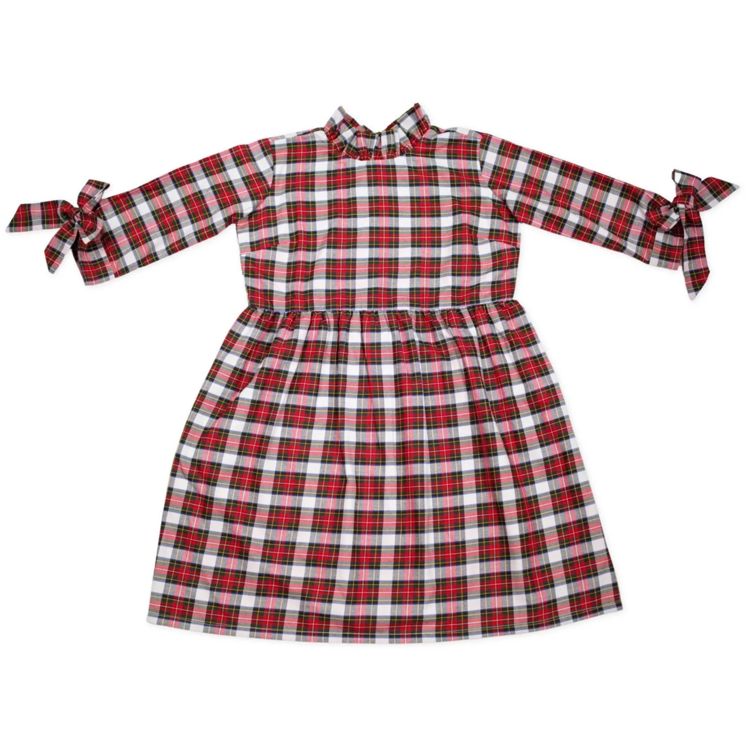 Judy Lanien Long Sleeve Dress in Ivory Plaid — Elizabeth Wilson | Elizabeth Wilson Designs