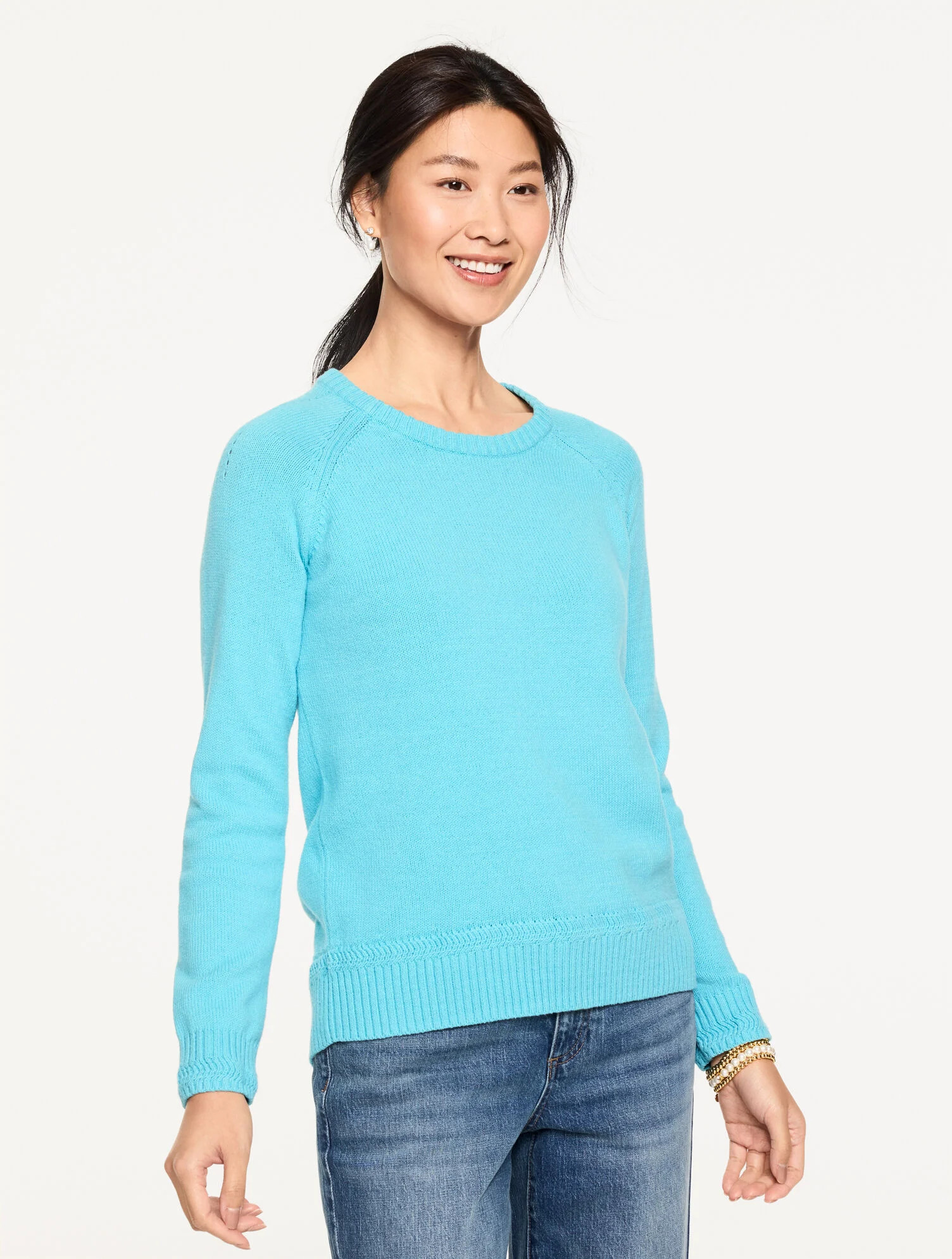 Crewneck Raglan Sweater | Talbots