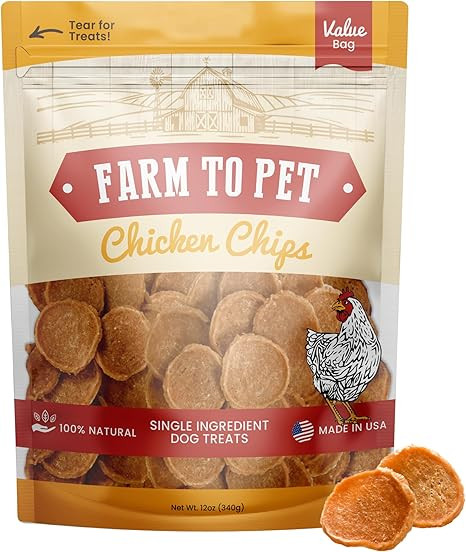 Farm To Pet - Dog Training Treats - Chicken Chips, Single Ingredient, Lean, All Natural, Healthy ... | Amazon (US)