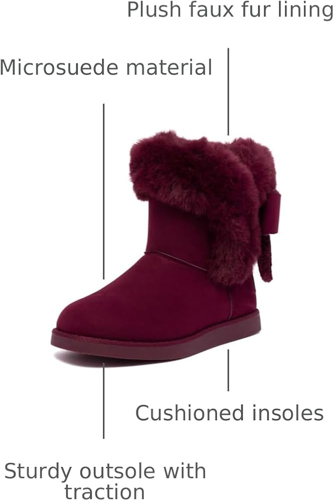 Juicy Couture Women's Slip On Winter Snow Boots Warm & Insulated Fur Lining Comfortable Fashion B... | Amazon (US)