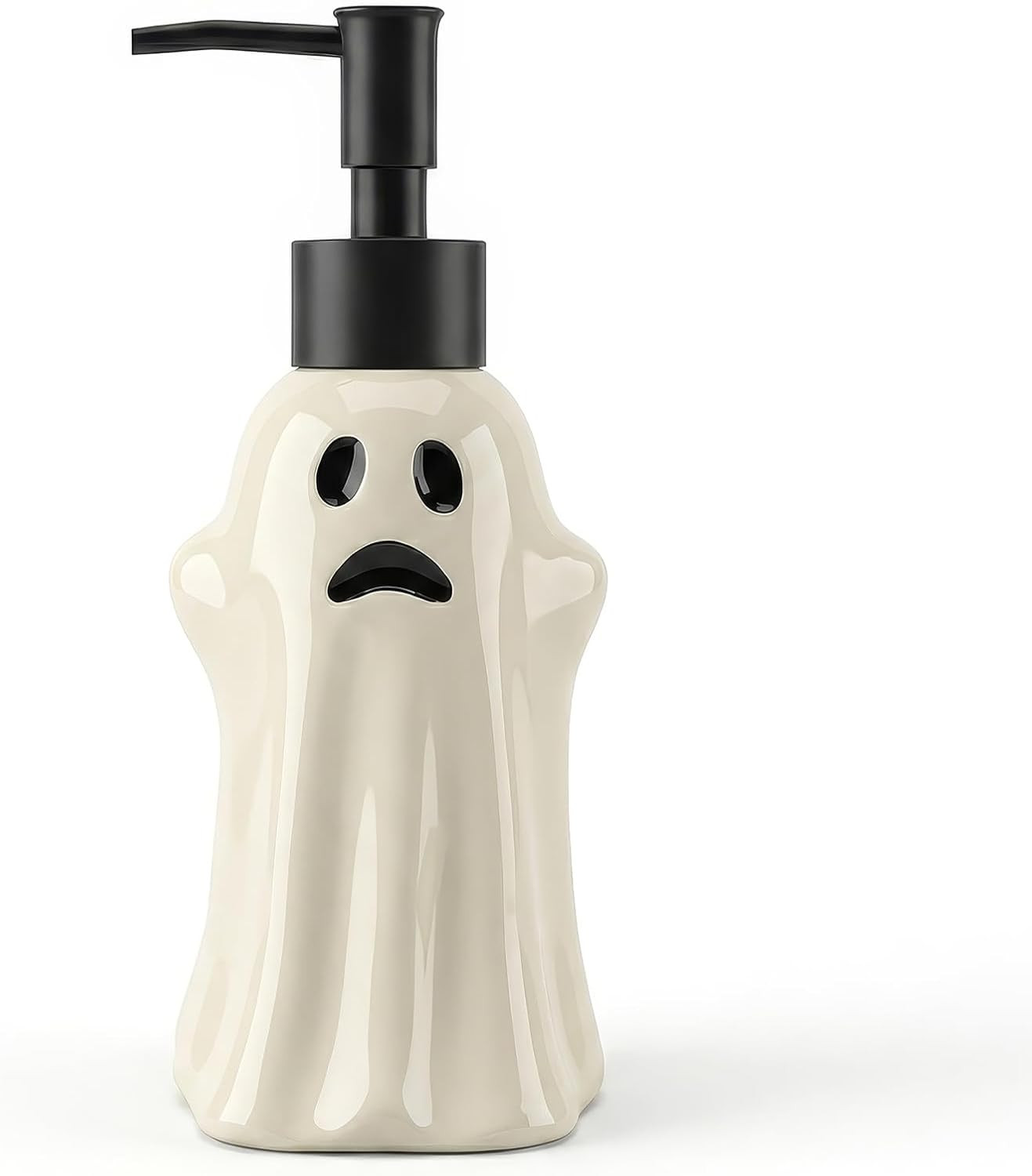 TOLDATLI Halloween Soap Dispenser,Ghost Soap Dispenser,Resin Hand Soap Dispenser for Bathroom,300ml/10.14 fl oz Refillable Soap Dispenser for Kitchen with Leak‑Proof Pump,Halloween Bathroom Decor | Amazon (US)