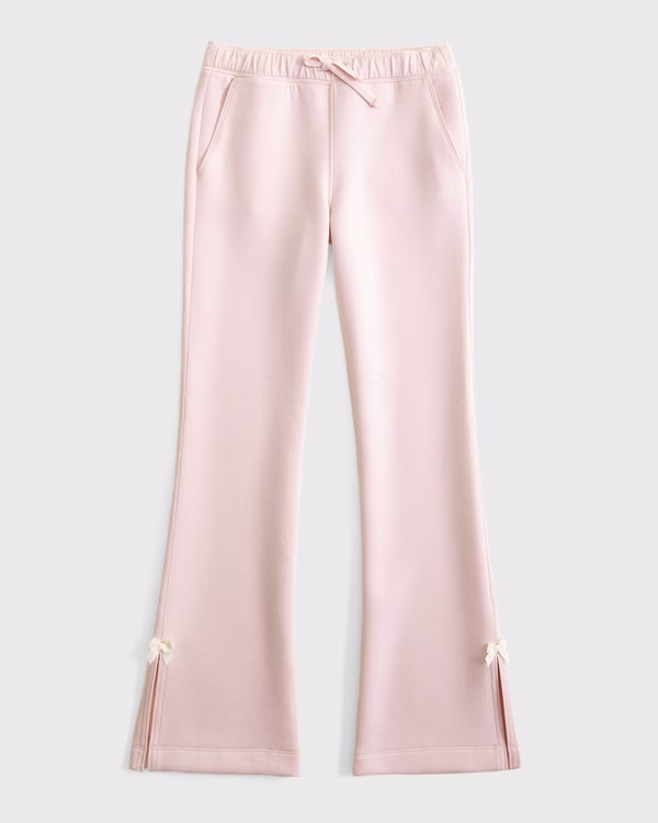 girls ypb neoknit bootcut bow sweatpants | girls bottoms | Abercrombie.com | Abercrombie & Fitch (US)