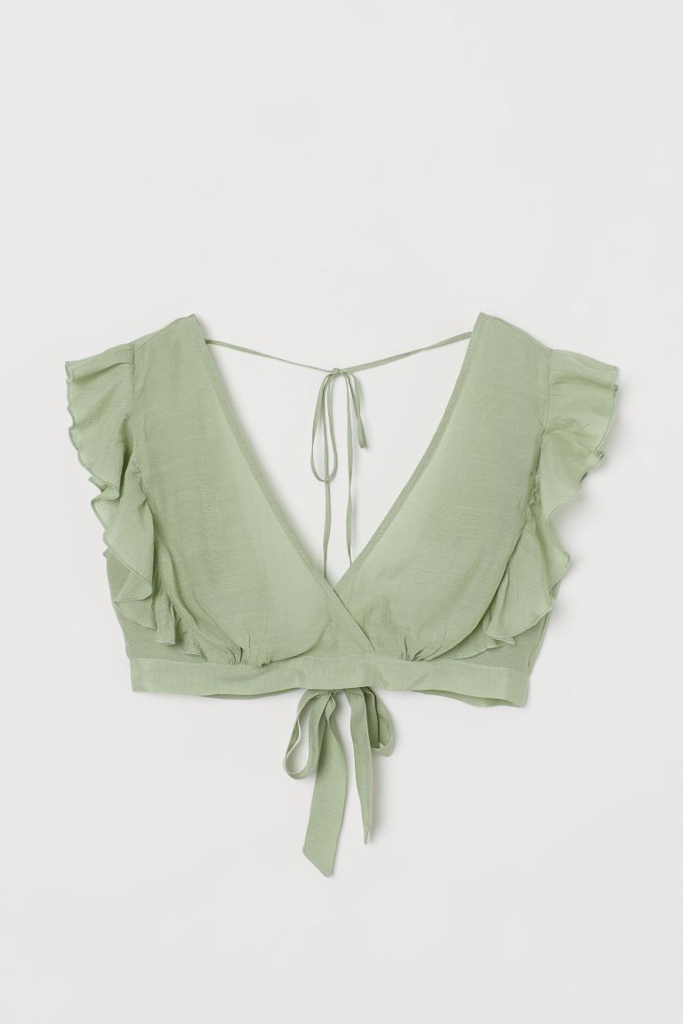 Flounce-trimmed Beach Top | H&M (US + CA)