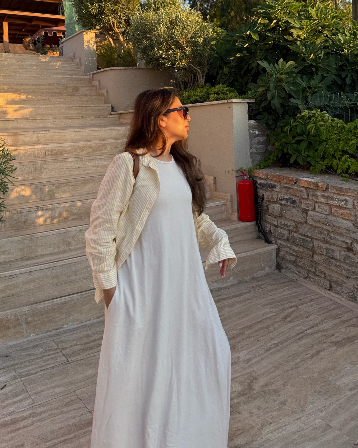 Flowy long t shirt dress for summer with linen shirt

#LTKsummer #LTKuk