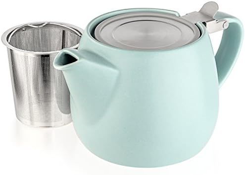 Tealyra - Pluto Porcelain Small Teapot Turquoise - 18.2-ounce (1-2 cups) - Matte Finish - Stainle... | Amazon (US)